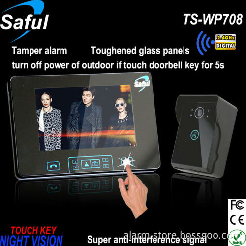 High-strength tempering glass Clear night vision wireless camera video intercom door phone